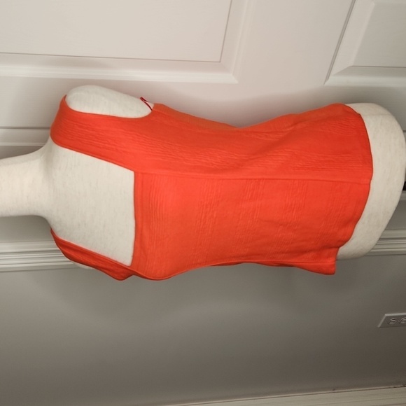 Maeve Anthropologie Women's Orange Cross Back Knit Tank Size S NWT - Picture 4 of 14